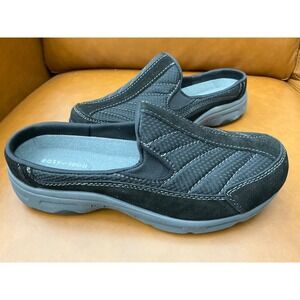 Easy Spirit Hotrace Mules Womens 8 Black Slip On Walking Shoes